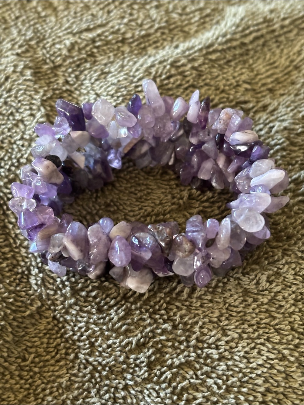 Amethyst Chip Stretch Bracelet - Purple Women Jewelry